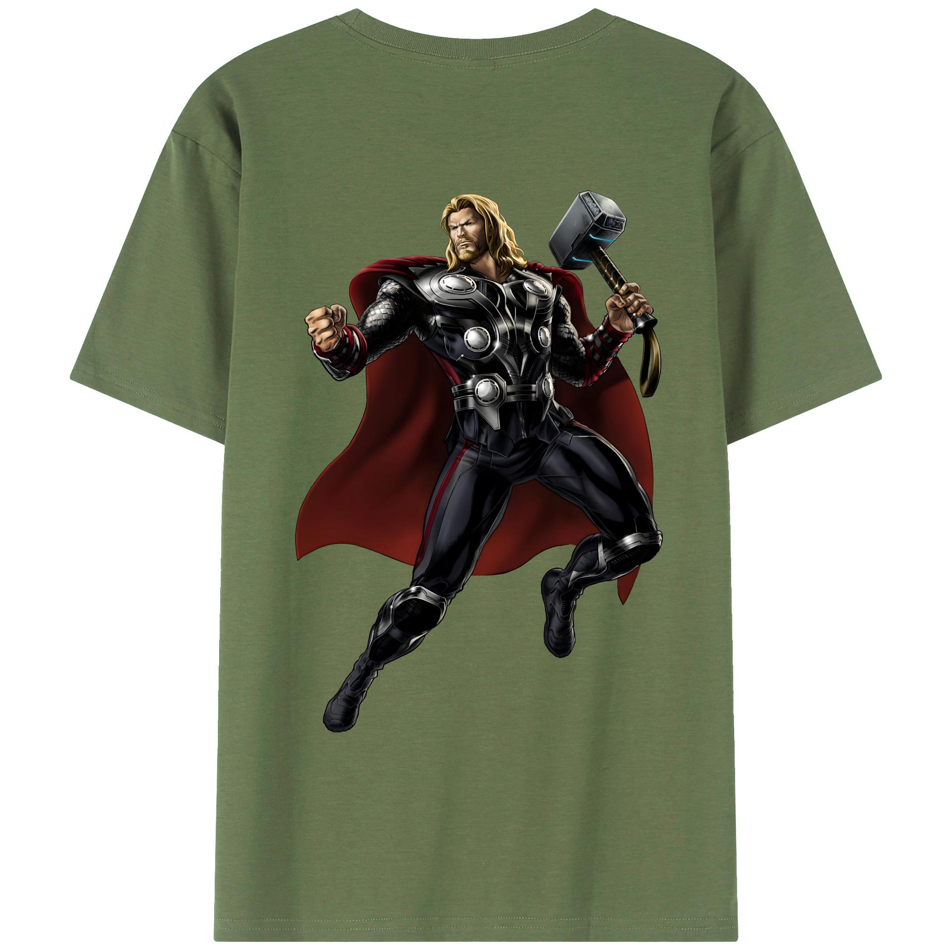 （画像用） アベンジャーズ The Avengers 綿100％ メンズ半袖Tシャツ（バックプリント） 通気性
